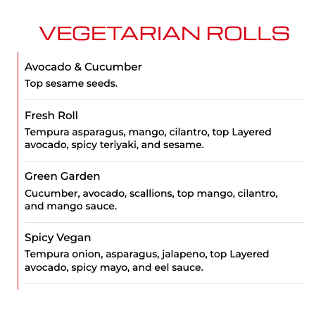 Vegetarian Rolls
