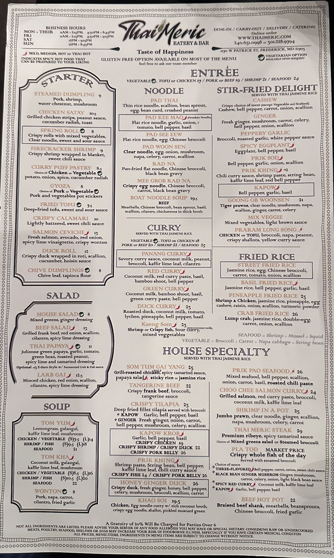 Thai Meric Eatery Menu02